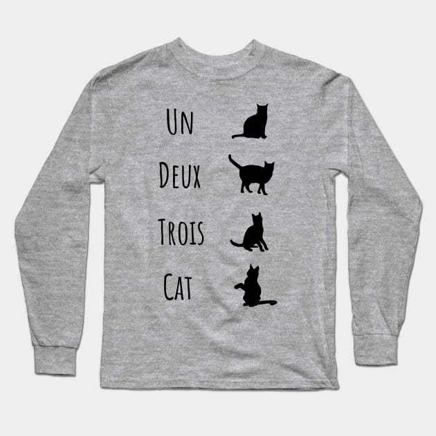 Un Deux Trois Cat Long Sleeve T-Shirt by Sloth Station